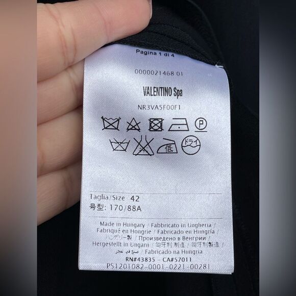 RED VALENTINO Tie Neck Mini Dress size 42 /10 - Picture 9 of 10